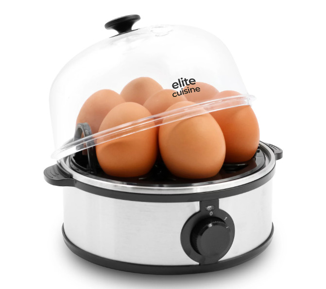 Automatic Egg Cooker 7 Egg Capacity Stainless Steel Electric Egg Boiler