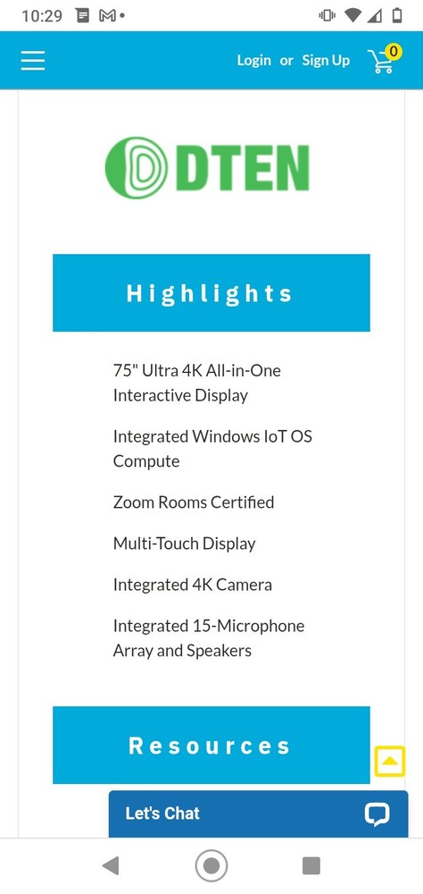 DTEN D7X 75" Windows new( needs module )