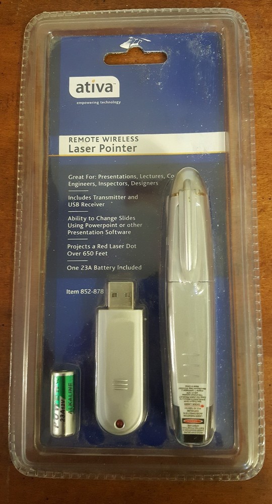 Ativa Remote Wireless Laser Pointer Great For Presentations with Battery