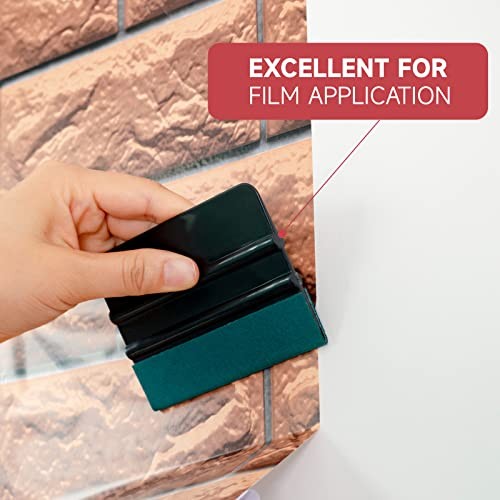 Vinyl Wrap Squeegee 4 Inch with Micro Fiber Suede 8PCS Black Felt squeegee