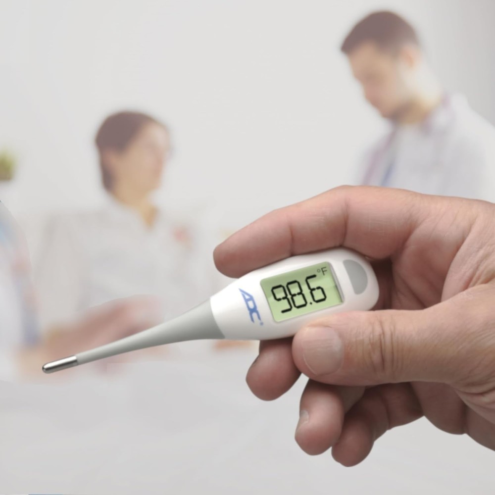 User-Friendly Digital Thermometer with Color-Coded Backlighting & Probe Sheaths
