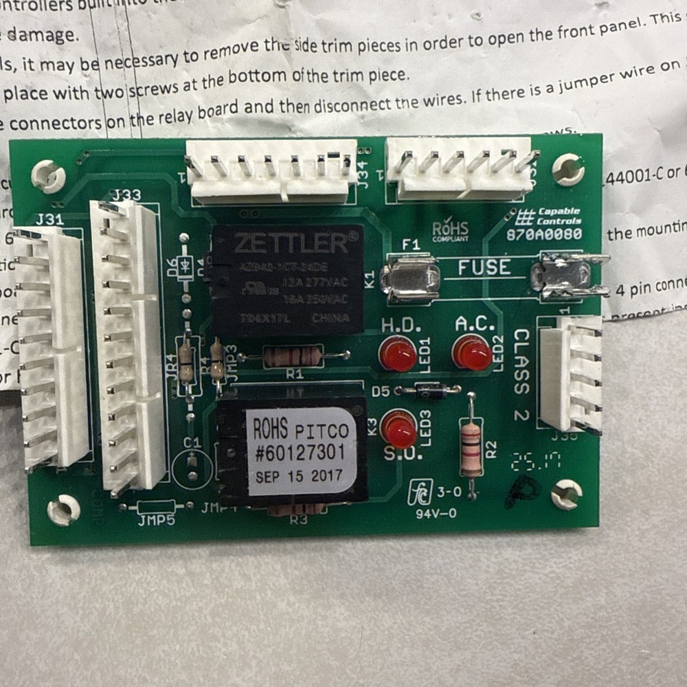 Relay Board for Pitco Part# 60127301