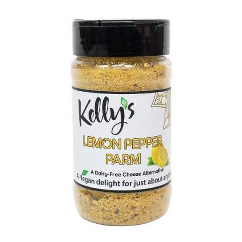Kelly'S Gourmet Lemon Pepper Parmesan, 1-Pack, Cashew Based Cheese
