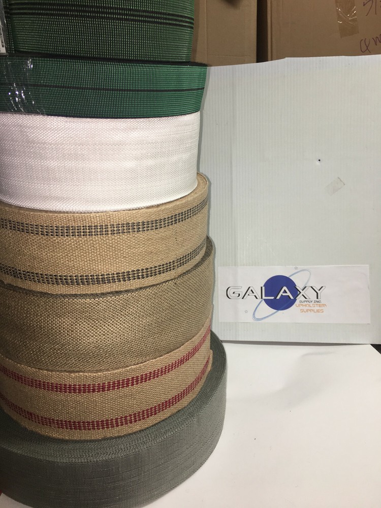 Poly / Synthetic (Heavy Duty ) WEBBING 3-1/2″ x 100 Yards full roll.