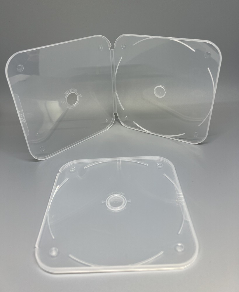 200 PCS NEW CLEAR DISCSAVER POLY CD DVD CASE CLAMSHELL SHELL CSHELL CASES, PSC14
