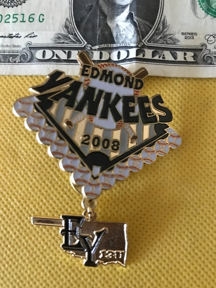 2008 EDMOND YANKEES Baseball Softball Hat Pin B535