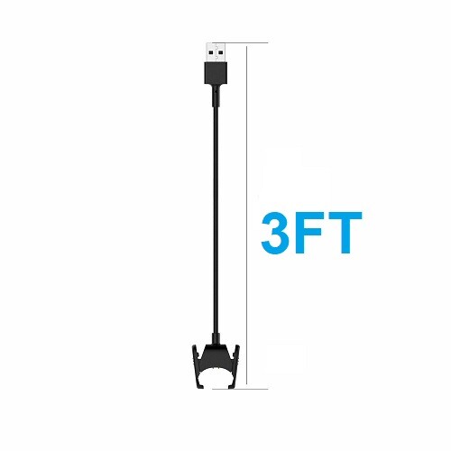 Replacement USB Charger Charging Cable Dock 3ft For Fitbit Charge 3 / Charge 4