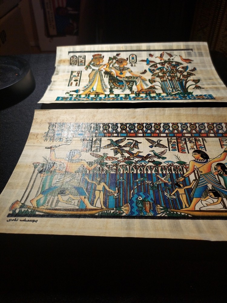 Set of 2 egyptian Papyrus