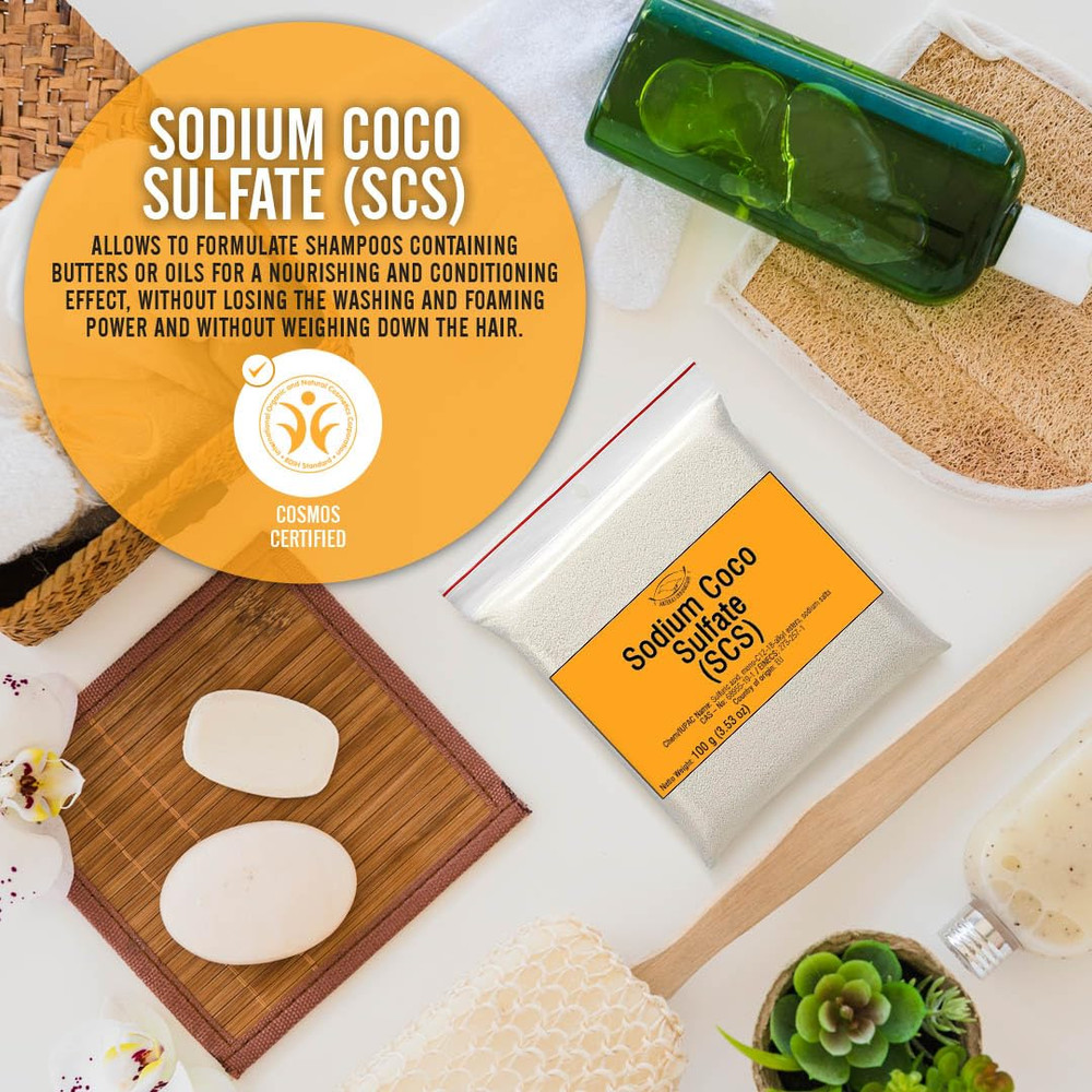 SODIUM COCO SULFATE (SCS) - Fine Granules - Anionic, Foaming Surfactant - for Ho