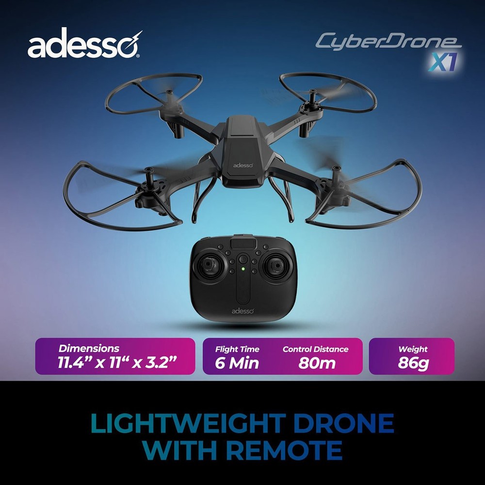 Adesso CyberDrone X3 2K FPV Drone with Remote Controller
