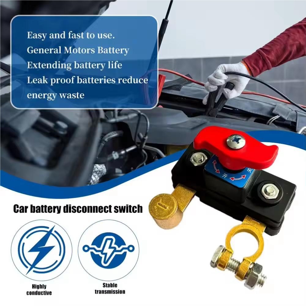 Car Battery Disconnect Isolator Cut Off Switch 250A Universal Battery Terminal