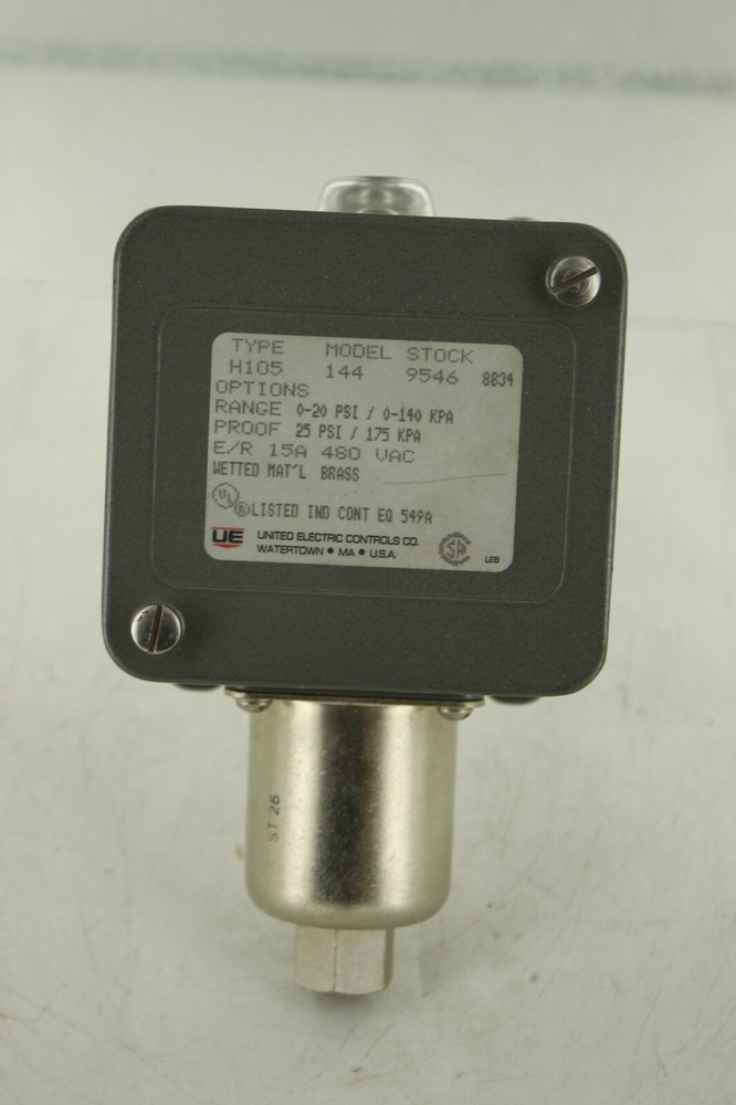 UNITED ELECTRIC H105-144 PRESSURE SWITCH NEW