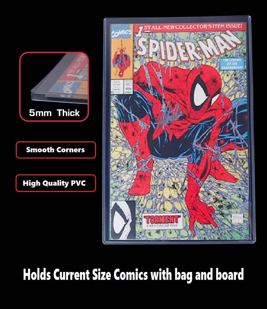 COMIC BOOK PROTECTOR CASE TOPLOADER 20 PACK WITH REMOVABLE FILM 7"x10.75"