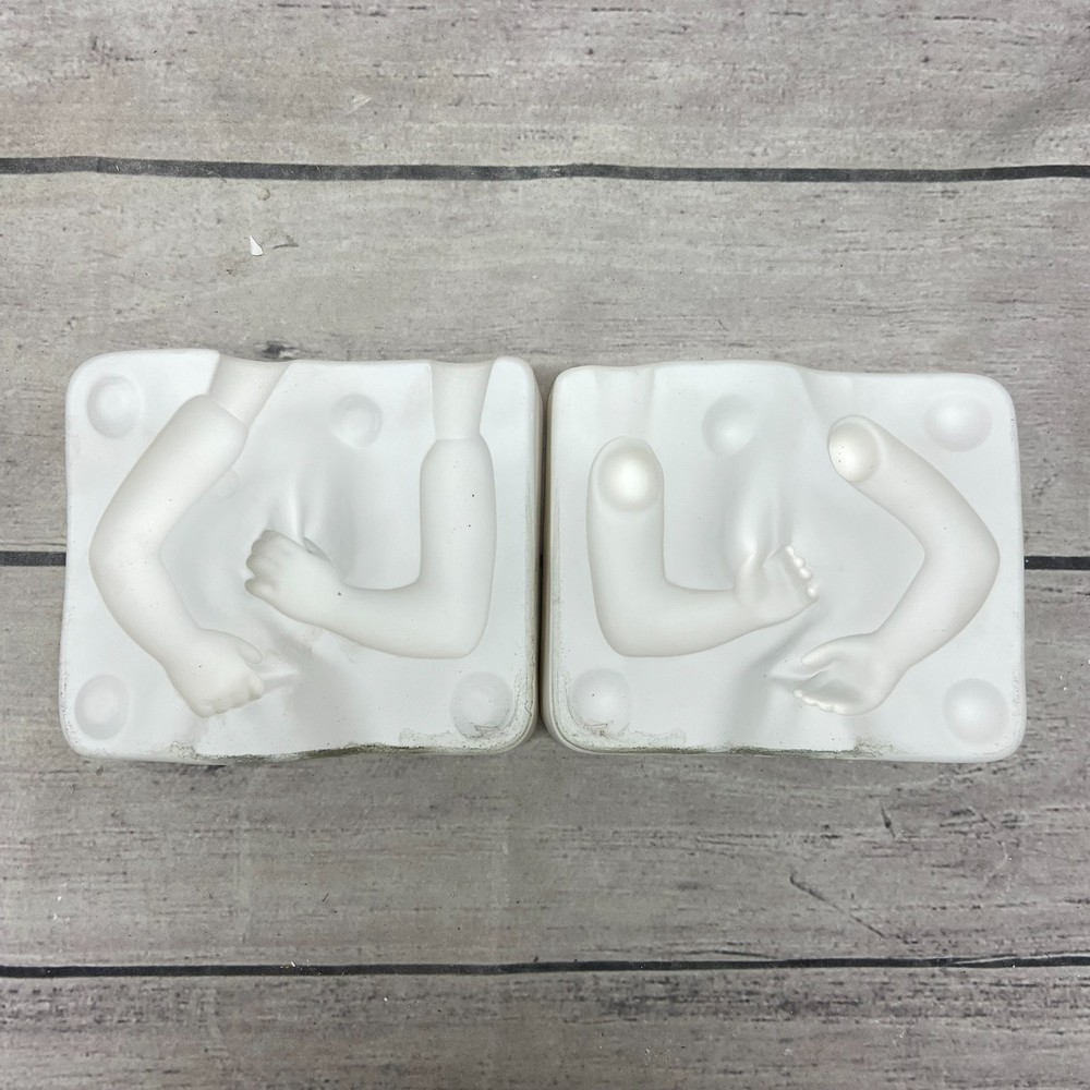 Bell Mold Ceramic Casting Mold Doll Arms Left & Right Pair #649