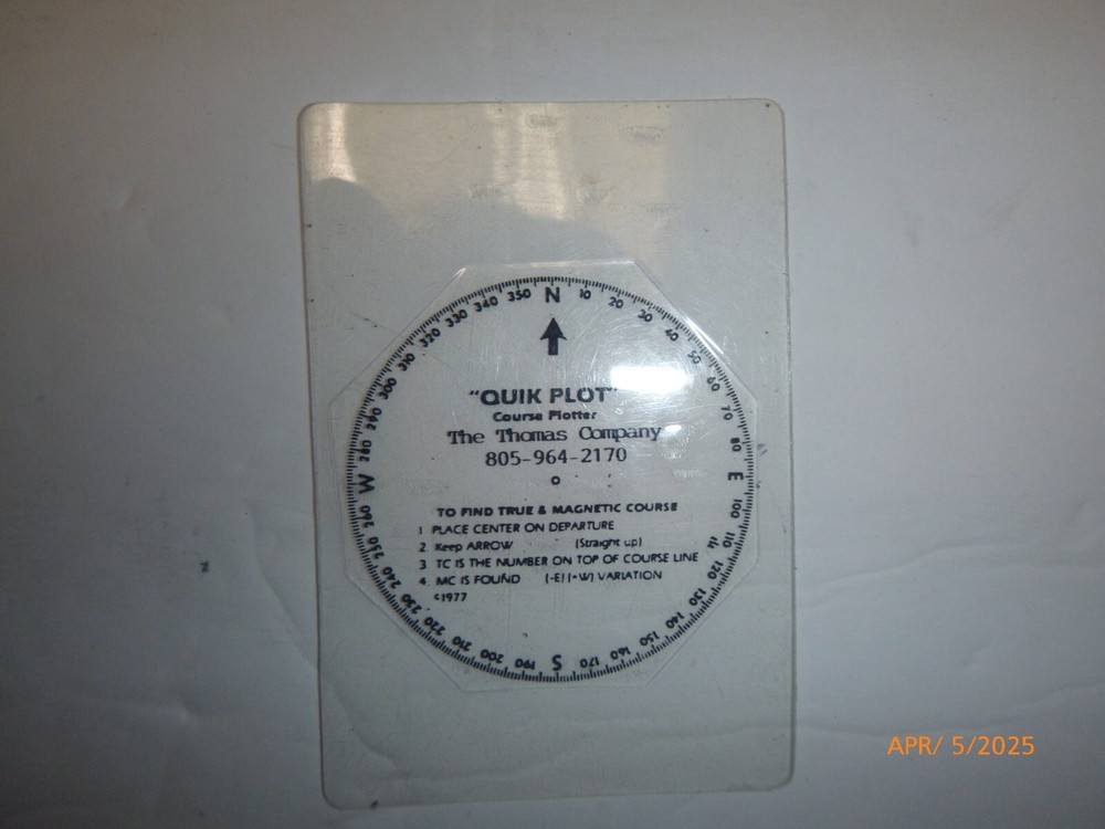 Thomas Company "Quick Plot" Aviation Course Plotter