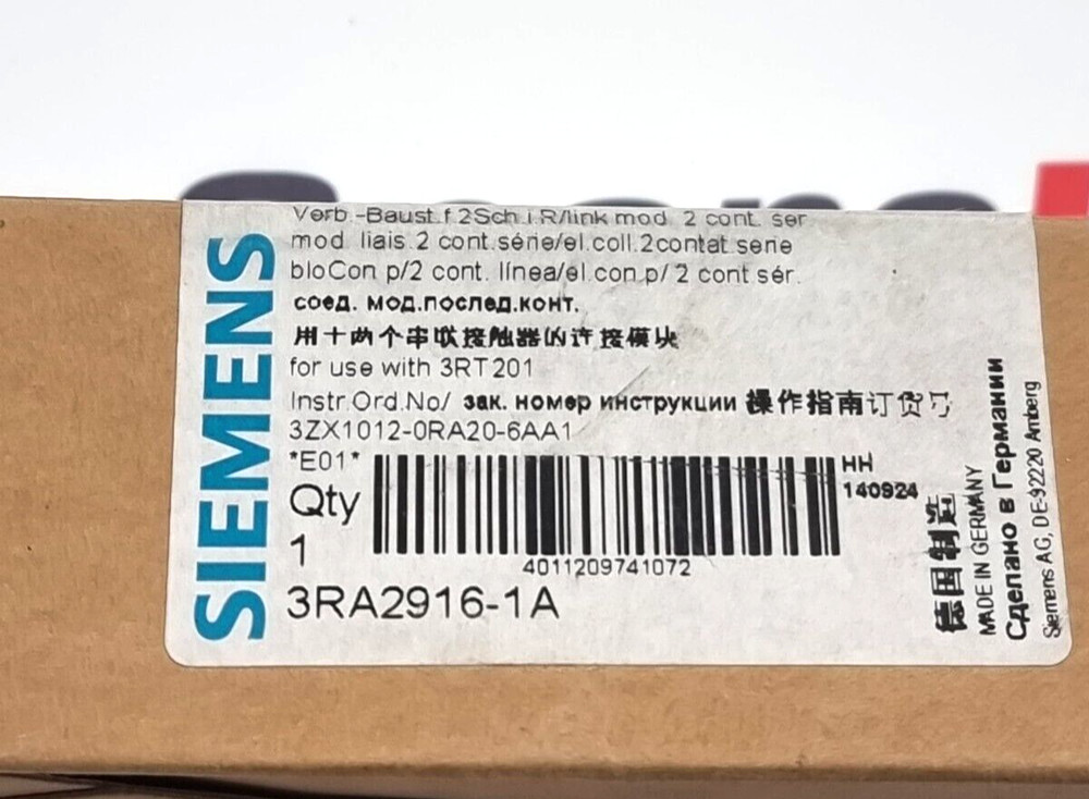 SIEMENS 3RA2916-1A Power Connector