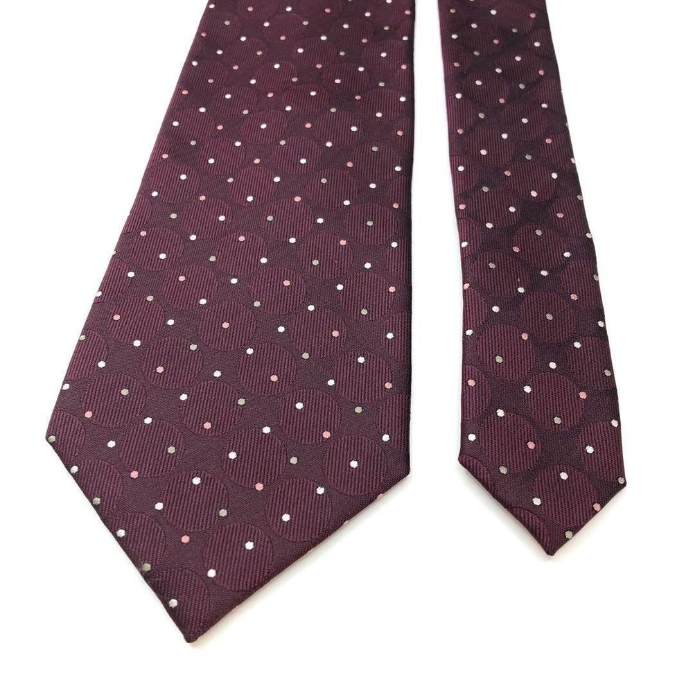 DKNY Tie Dot Round Pattern Fine Purple White