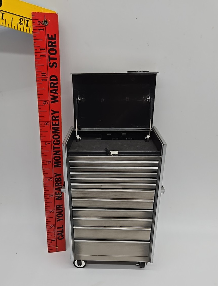 Snap-on Micro Roll Cab Tool Box Set-Silver-Top & Bottom-Crown Premiums NO KEY