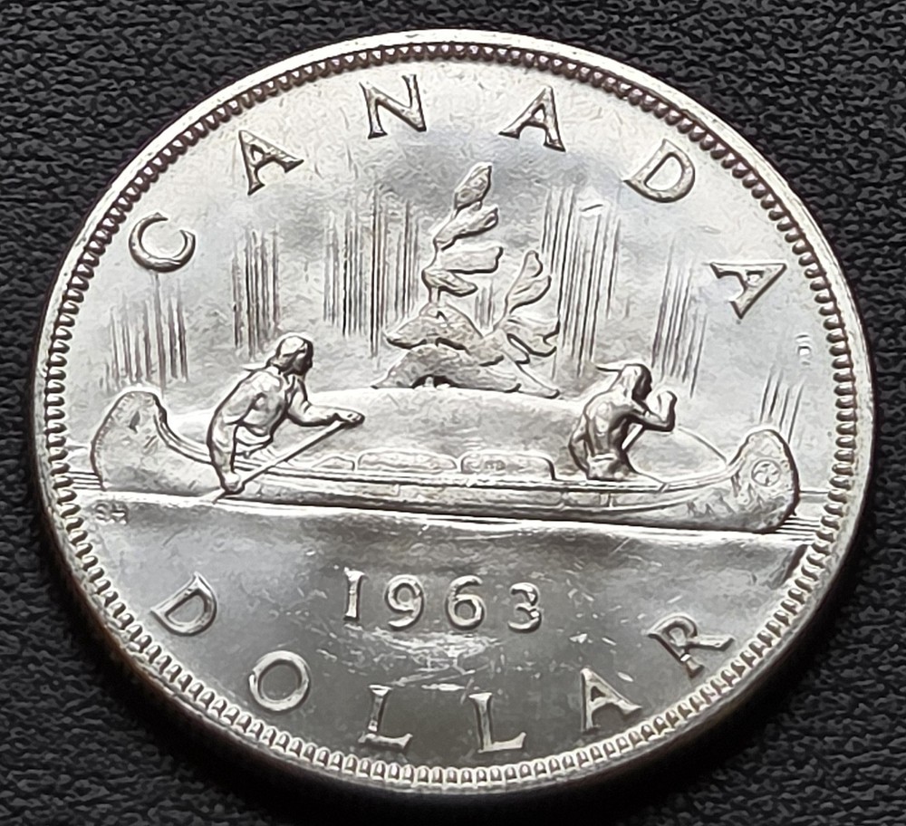 1963 Silver Dollar Canada - 80% Silver - Mint Condition