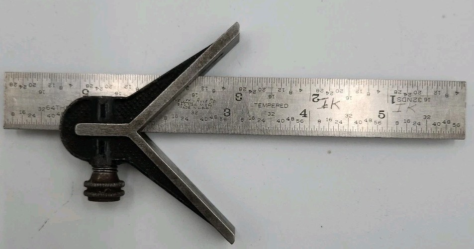 Lufkin Tempered 6" Comb Square Rule With Center Head