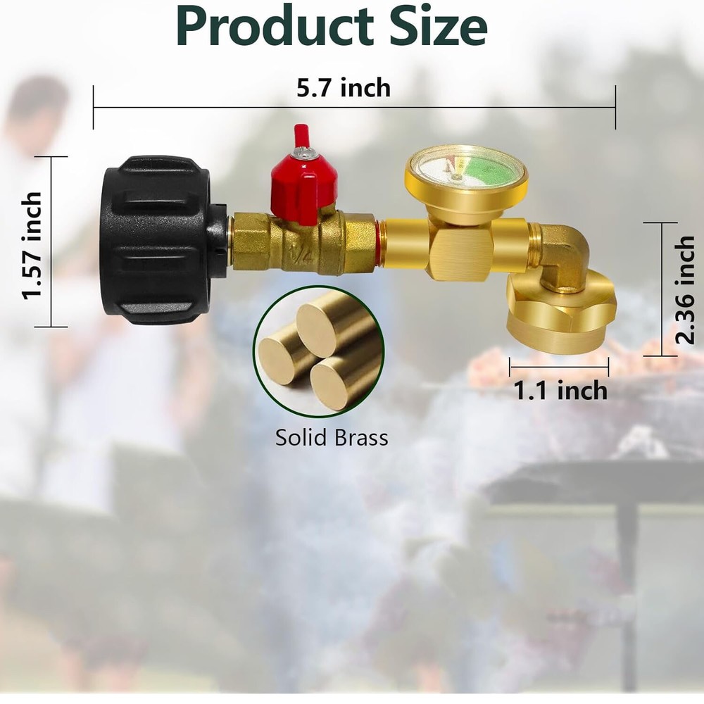 Quick Connect Propane Adapter, 90-Deg Elbow, QCC1 with Safety Switch