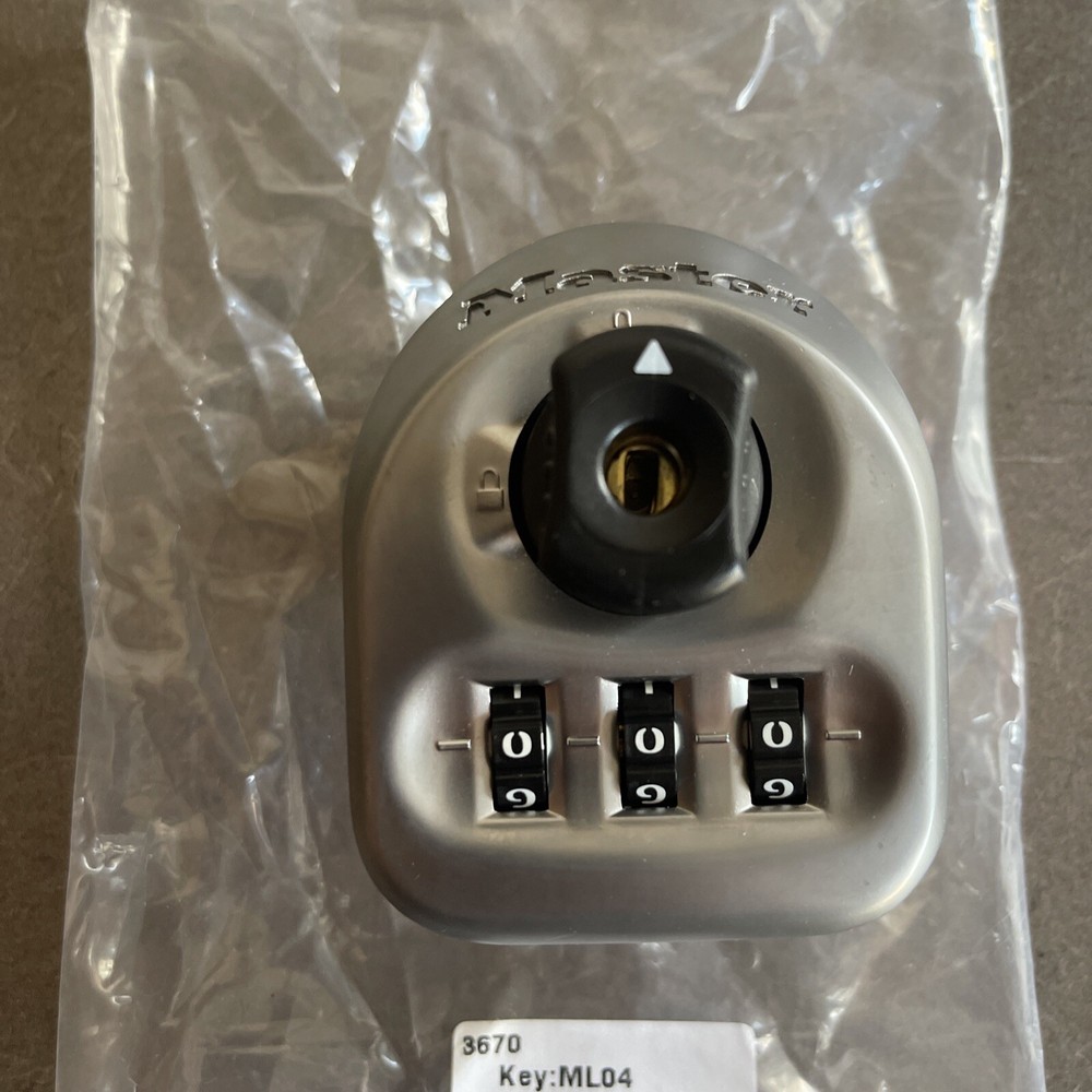 New! Master Lock 3-Digit Combination Deadbolt 3670 Multi-user Locker Lock