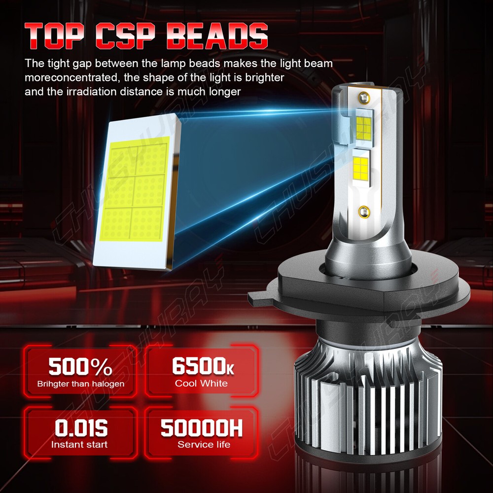H4 9003 Bulb Hi/Low Beam Headlight Specially Designed for Motorcycle 2Pcs