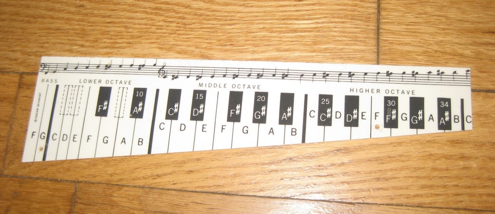 Oscar Schmidt Autoharp NOTE PLATE