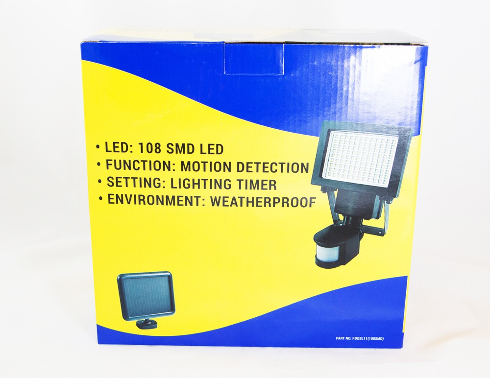 108 SMD LED Outdoor Solar Powered Motion Sensor Activated Security Light