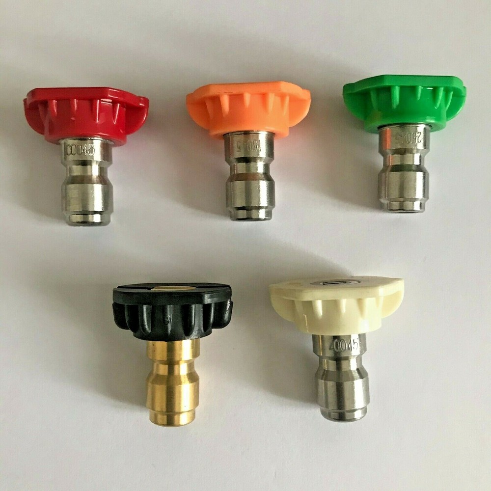 5pcs Color Coded Pressure Washer Nozzle Spray Tip Set 4500PSI
