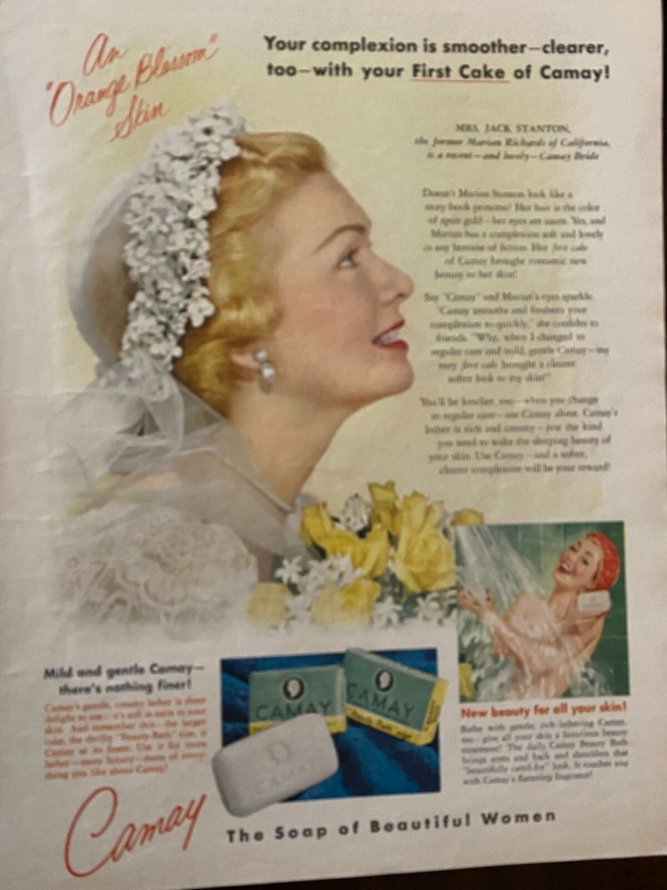 Camay Soap, Full Page Vintage Print Ad
