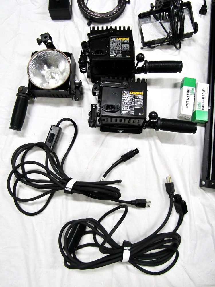 Lowel Omni Light, V-Light, Ring Light & Tripods Studio / Video Light Kit