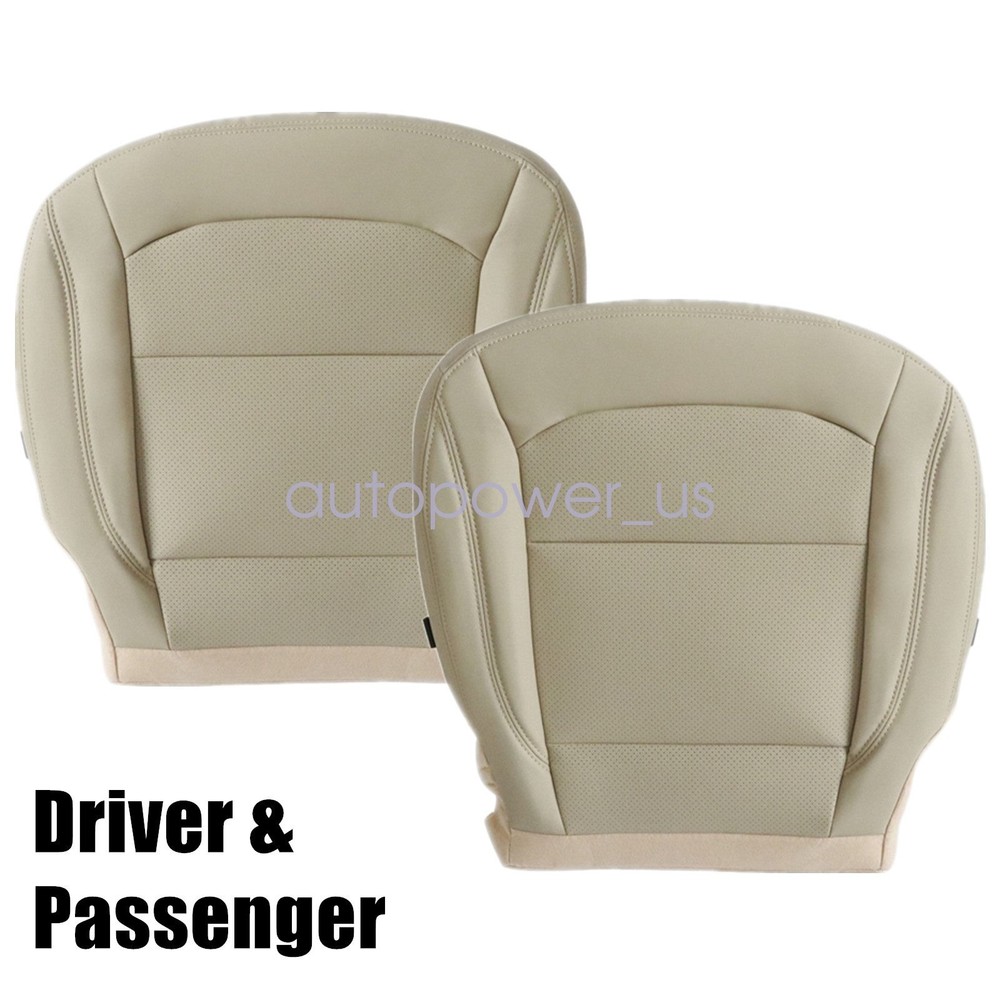 For 2016-2019 Ford Explorer Front Bottom Replacement Perf Leather Seat Cover Tan