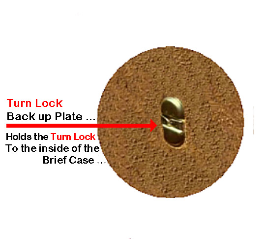 Turn Lock Part Coach Briefcase Old Style Hand Bag Replacement Part ~ Solid Brass