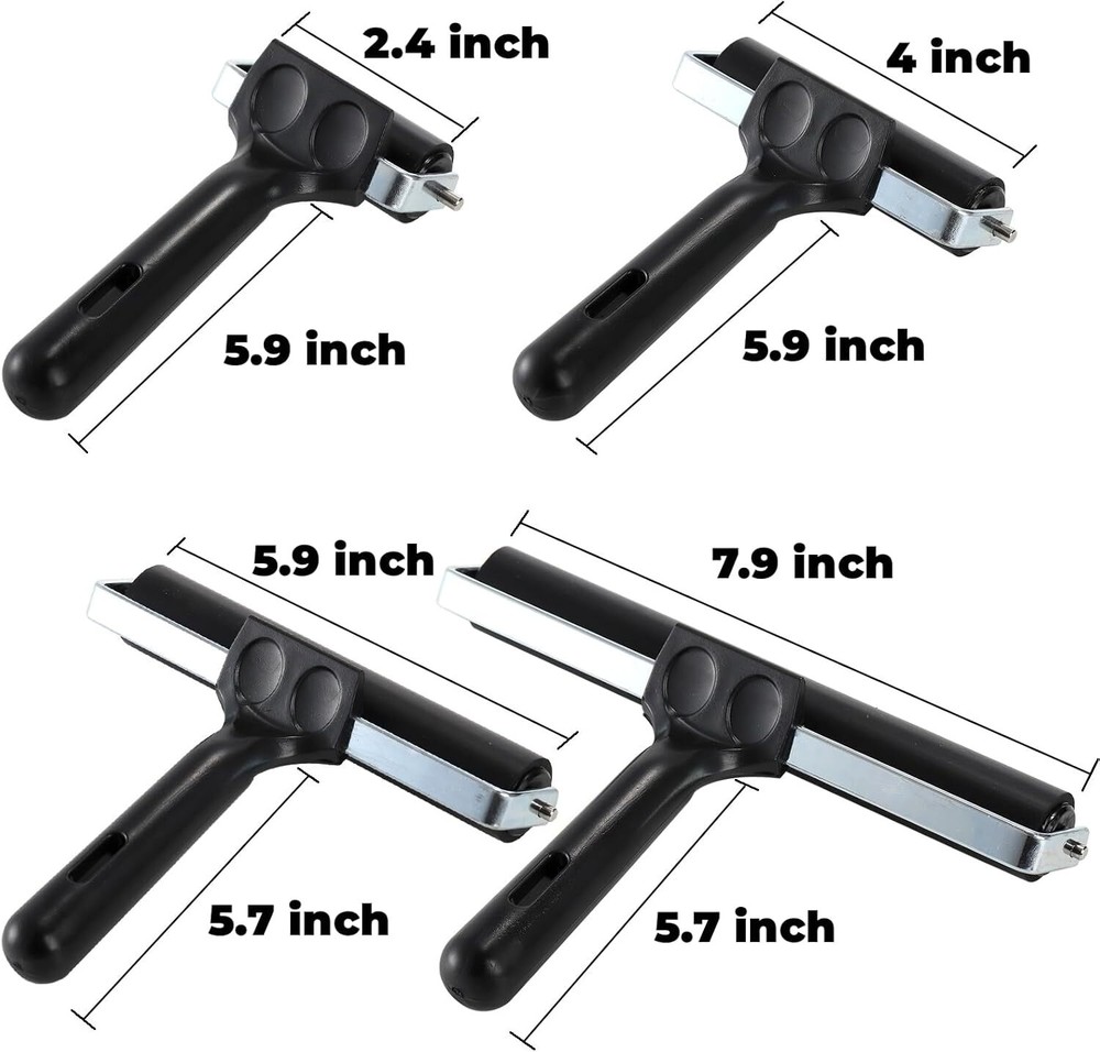 4 Pack Brayer Roller Rubber Printmaking Brayers Black Brayer Tool Paint Brush...