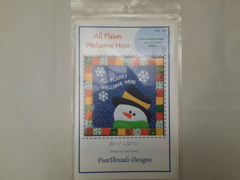 All Flakes Welcome Here Applique Pattern - FunThreads Designs #CLS-102