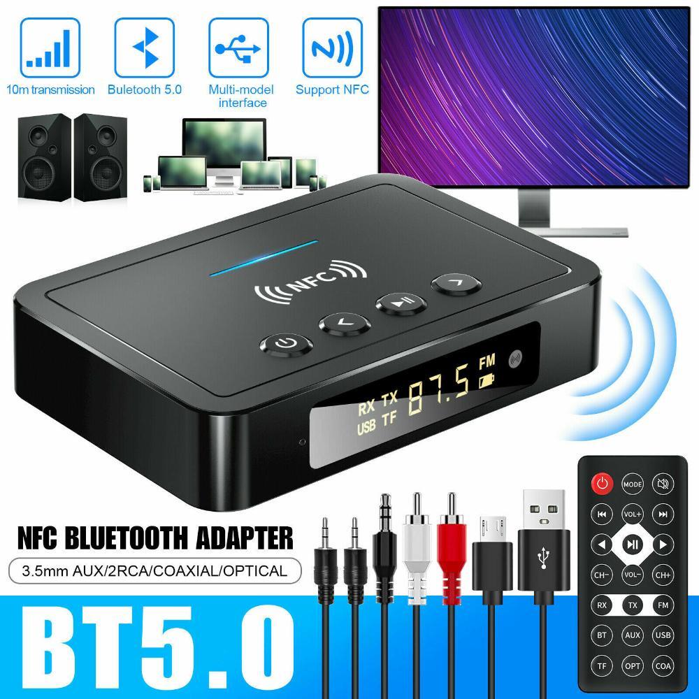 NFC Multi-Function Wireless Bluetooth 5.0 Transmitter Receiver Adapter 3.5mm AUX