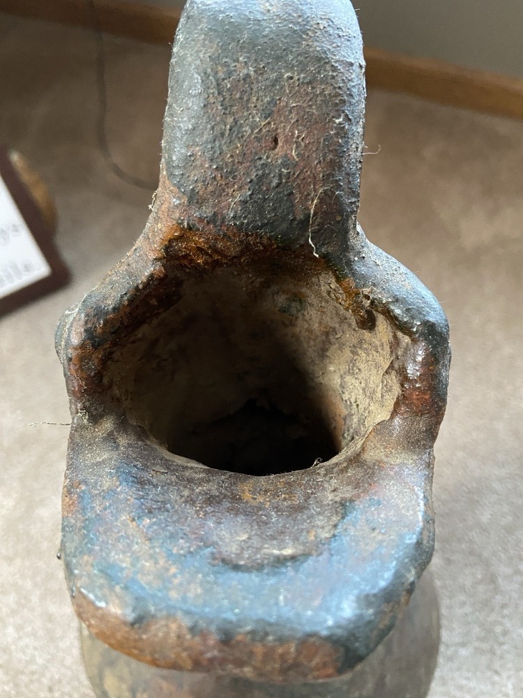 Antique Primitive Tall Ceramic Pottery Jug!