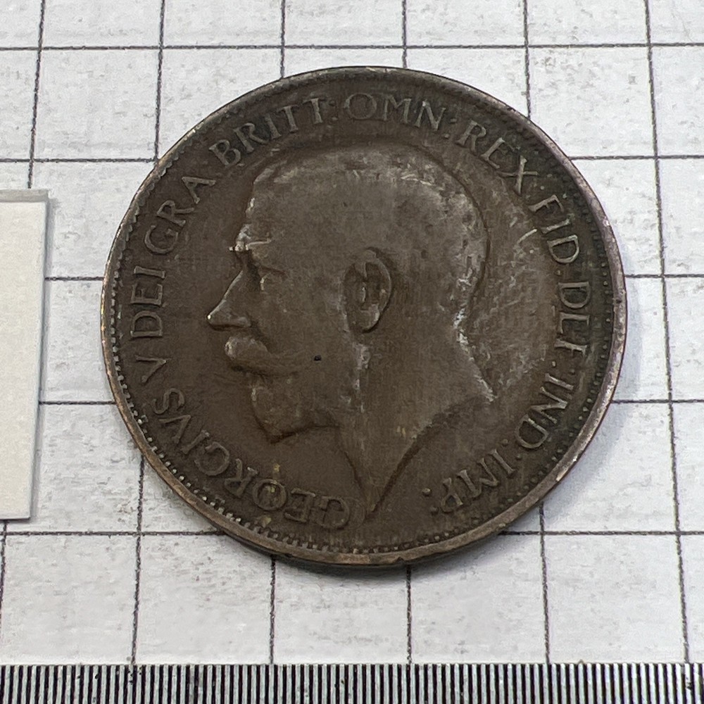 1920 British Half Penny Coin - - Free Shipping