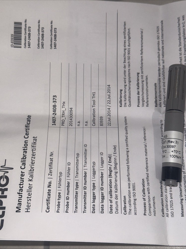 ELPRO ECOLOG TH1 Data Logger Bundle – BRAND NEW – GxP Compliant + Extra