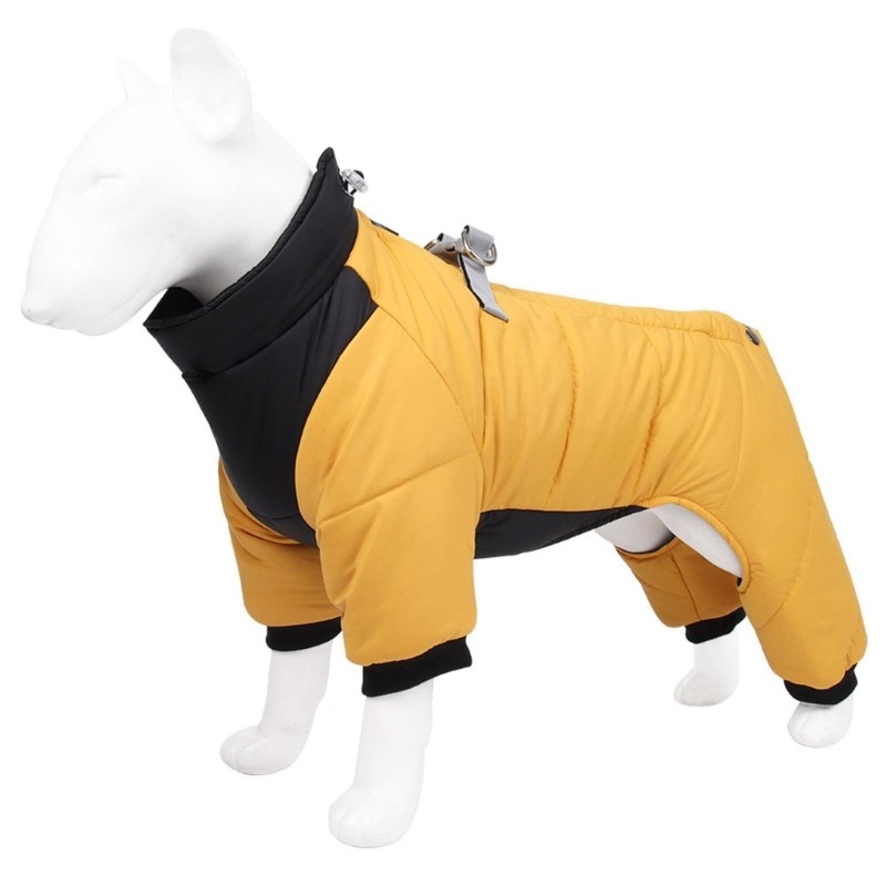 Dog Winter Cloth Pet Coat Reflective Strap Wind Resist Paded Warm Jacket