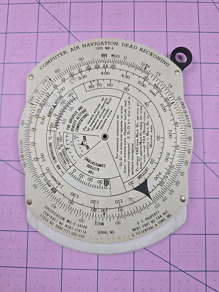 USAF Air Navigation Slide Calculator # MB-4 Navigation & Dead Reckoning w/ Case