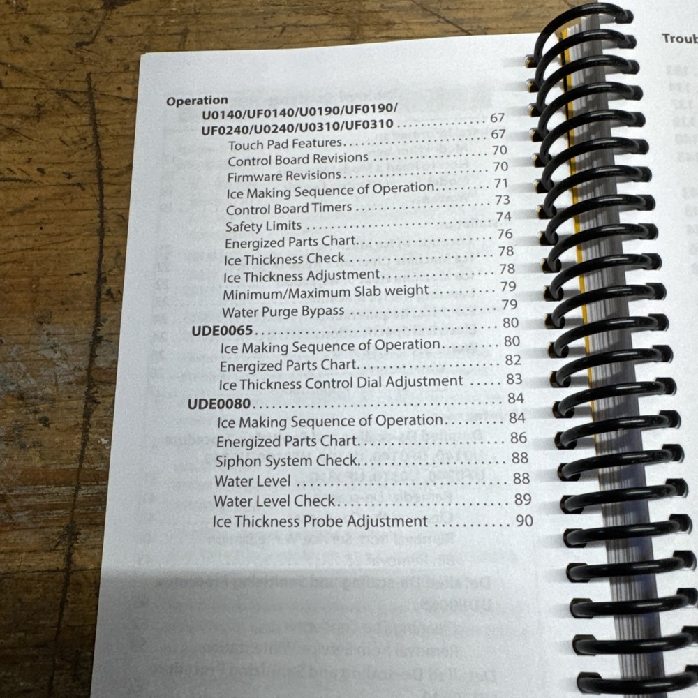 Manitowoc Neo Ice Machine Technicians Handbook Spiral 6/24