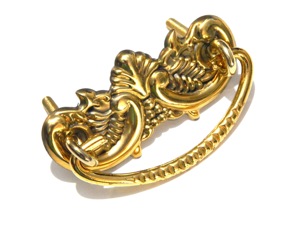 Victorian Brass Drawer Pull For Dresser Chest Vanity