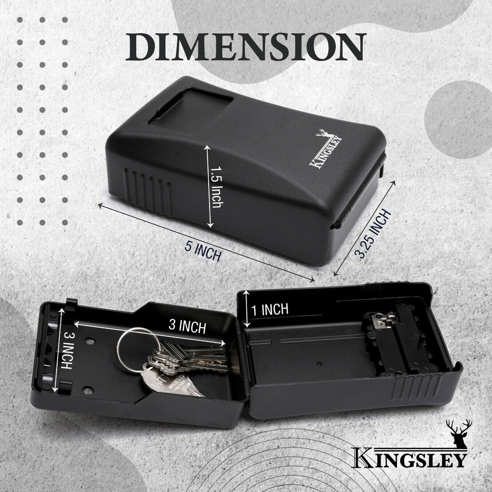 12 PACK Kingsley Guard-a-key Wall Mounted Lock Box, Key Storage Key Box, Large