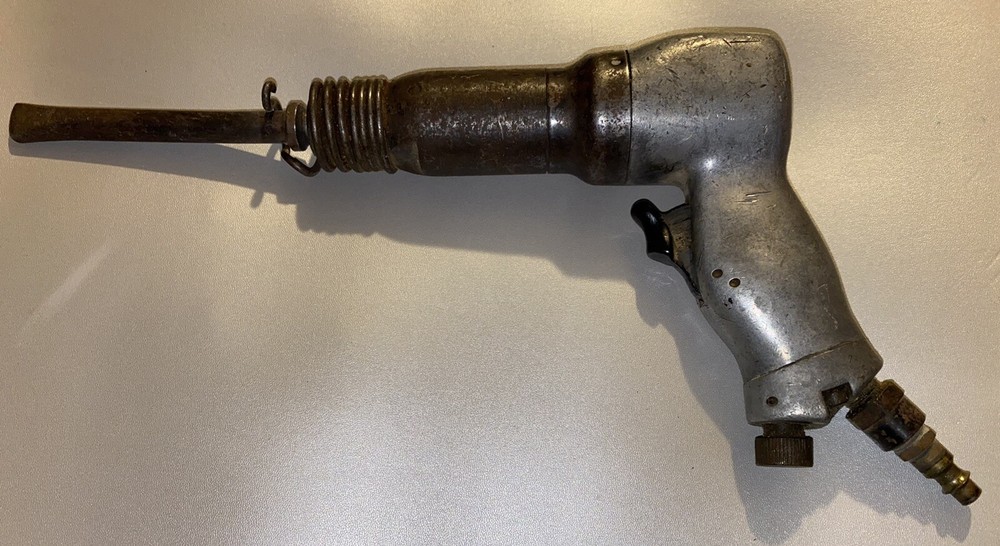 Vintage Handheld Air Chisel with Chisel Attachment