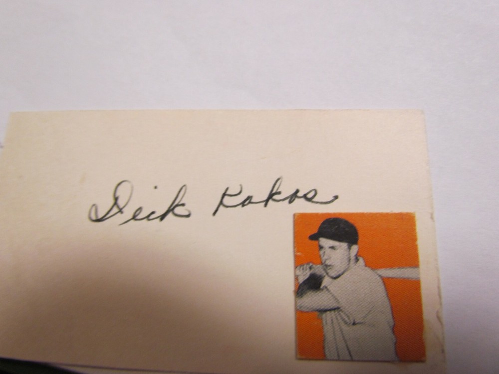 Dick Kokas Signed Autographed Cut JSA Auction Certified