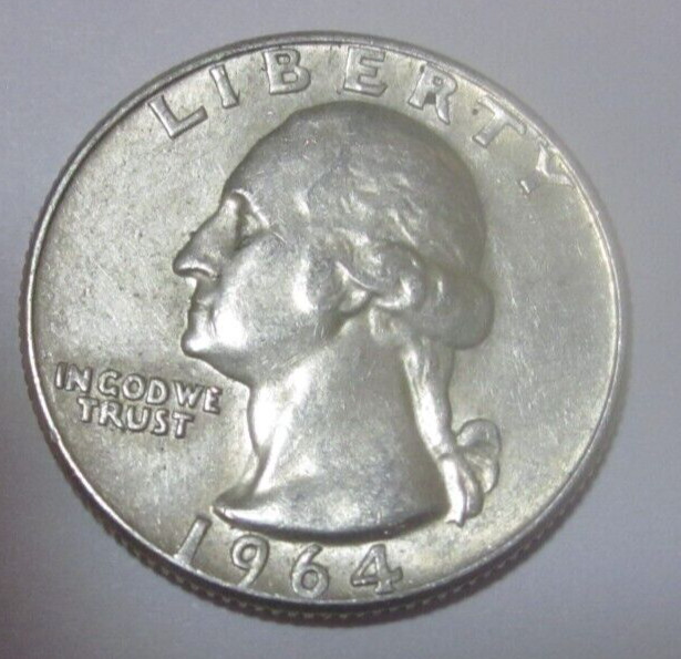 1964  D Washington Silver Quarter   90% Silver