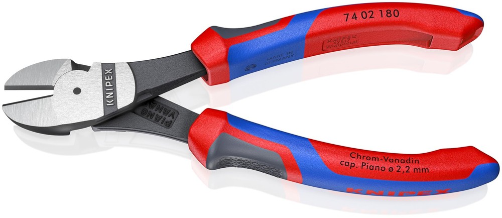 KNIPEX Tools - High Leverage Diagonal Cutters, Multi-Component (7402180) 7.25...