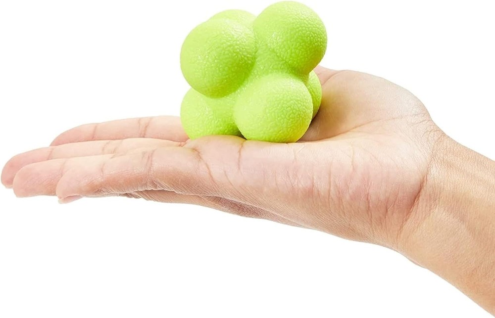 2 Pack Multicolor Rubber Reaction Balls for Agility Training and Reflex Speed